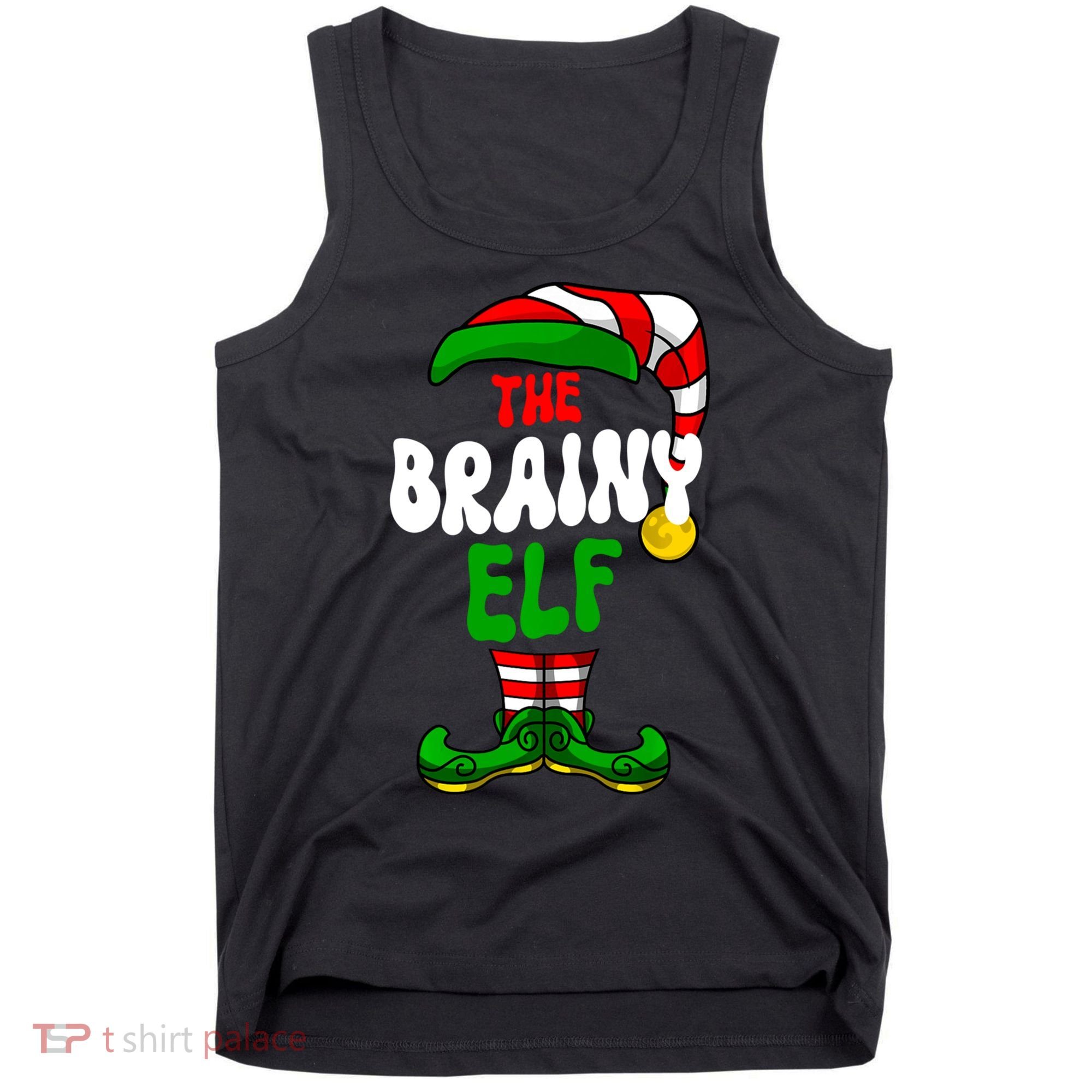Brainy Elf Pajama Matching Group Christmas Holiday Tank Top