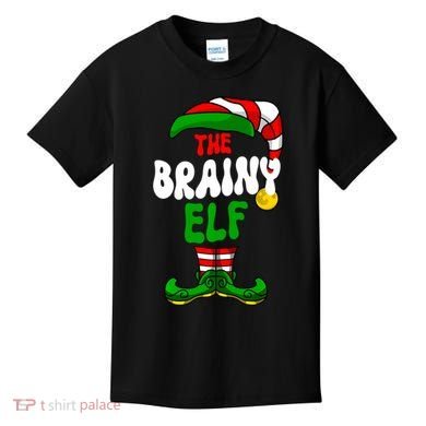 Brainy Elf Pajama Matching Group Christmas Holiday Kids T-Shirt
