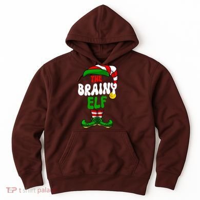 Brainy Elf Pajama Matching Group Christmas Holiday Hoodie