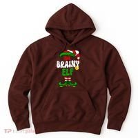 Brainy Elf Pajama Matching Group Christmas Holiday Hoodie thumb 0
