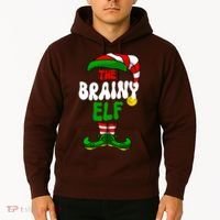 Brainy Elf Pajama Matching Group Christmas Holiday Hoodie thumb 2
