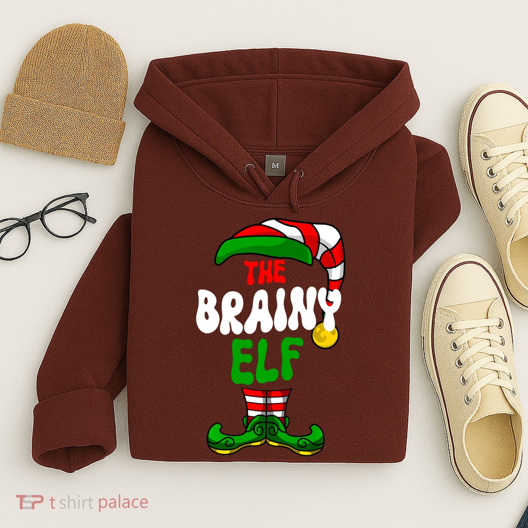Brainy Elf Pajama Matching Group Christmas Holiday Hoodie