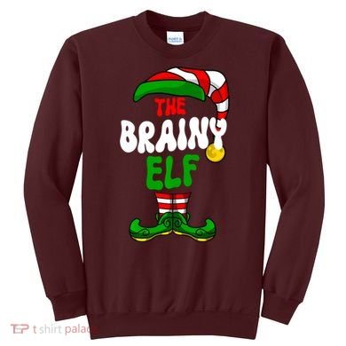 Brainy Elf Pajama Matching Group Christmas Holiday Sweatshirt