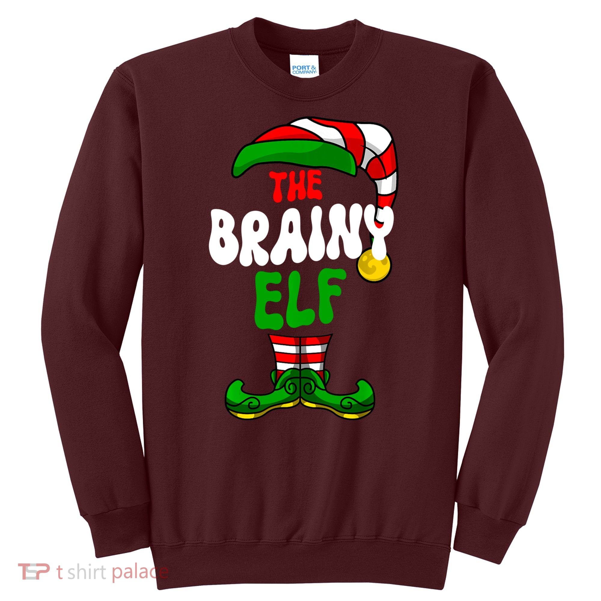 Brainy Elf Pajama Matching Group Christmas Holiday Sweatshirt