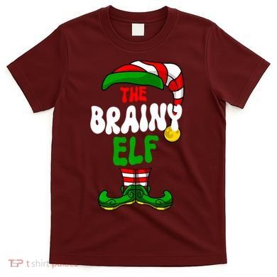 Brainy Elf Pajama Matching Group Christmas Holiday T-Shirt