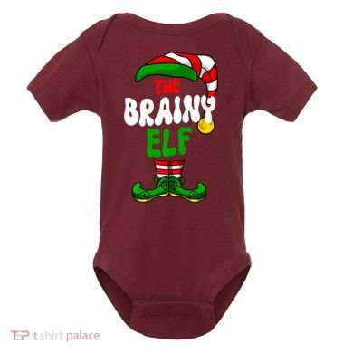 Brainy Elf Pajama Matching Group Christmas Holiday Baby Bodysuit