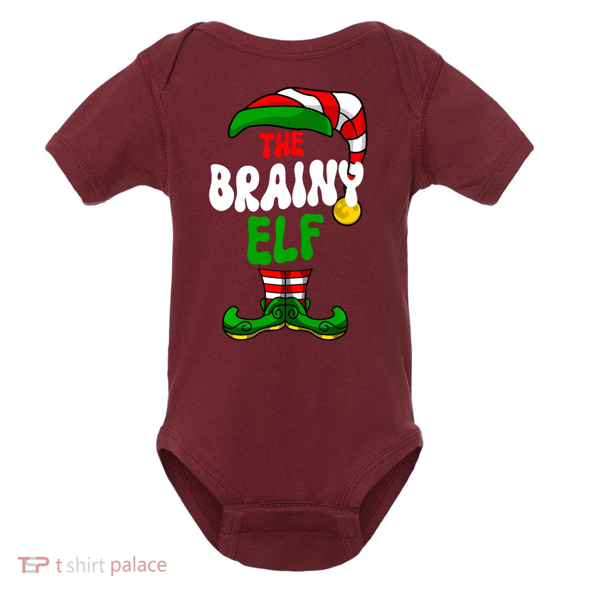 Brainy Elf Pajama Matching Group Christmas Holiday Baby Bodysuit