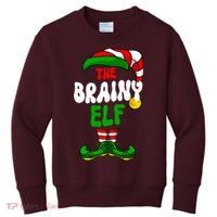 Brainy Elf Pajama Matching Group Christmas Holiday Kids Sweatshirt thumb 0