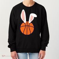Basketball Easter Rabbit Bunny funny easter day Women's Sweatshirt thumb 0
