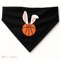 Basketball Easter Rabbit Bunny funny easter day USA-Made Doggie Bandana thumb 0
