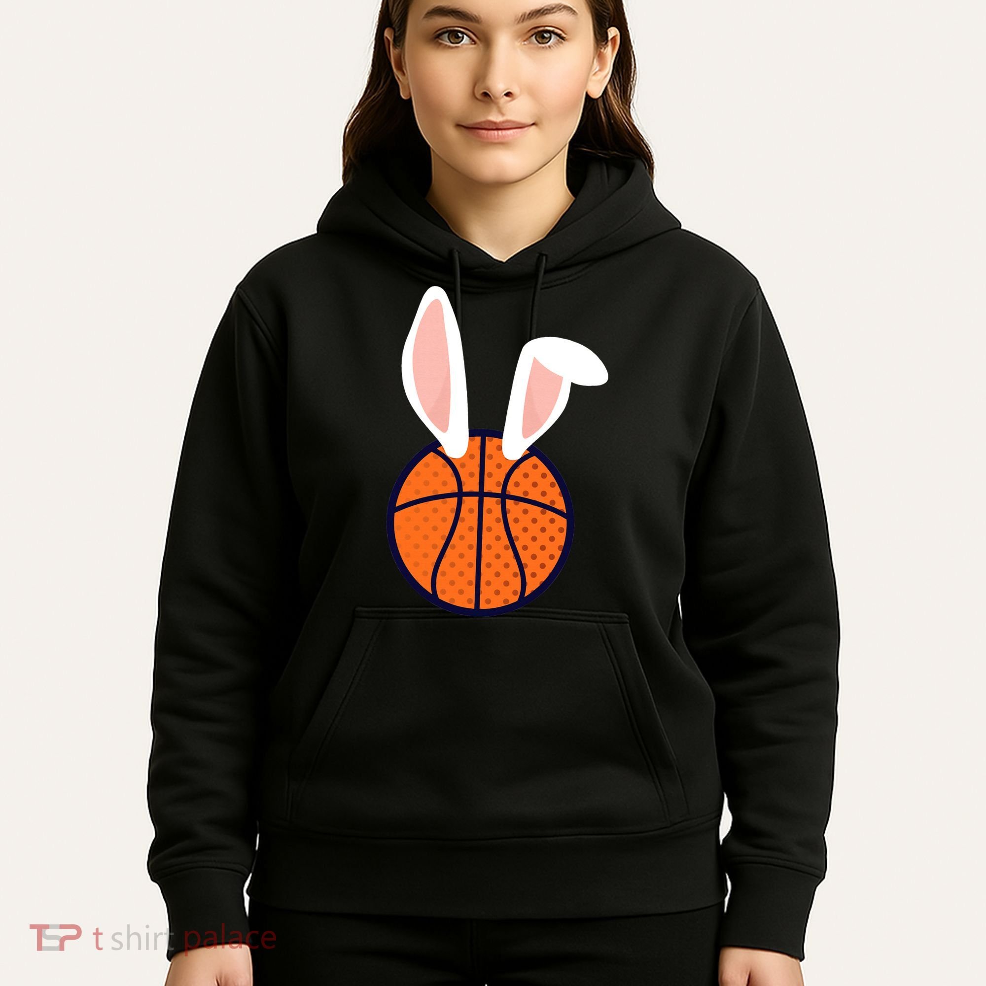 Basketball Easter Rabbit Bunny funny easter day Hoodie