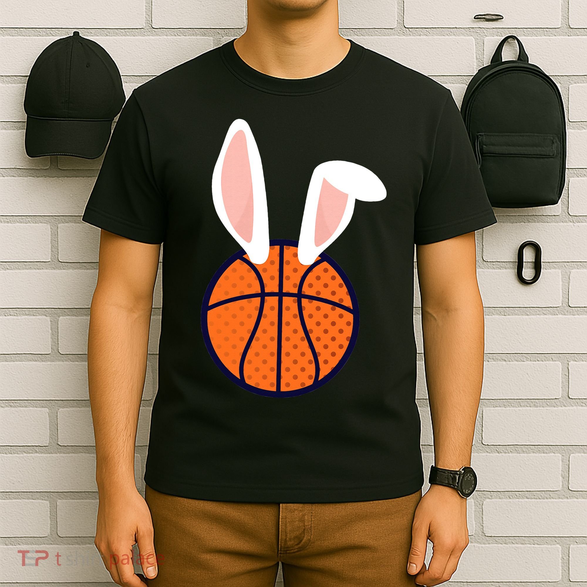 Basketball Easter Rabbit Bunny funny easter day T-Shirt
