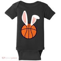 Basketball Easter Rabbit Bunny funny easter day Baby Bodysuit thumb 0