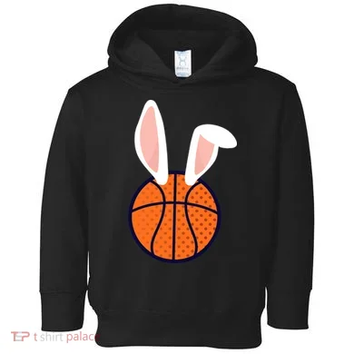 Basketball Easter Rabbit Bunny funny easter day Toddler Hoodie