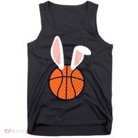 Basketball Easter Rabbit Bunny funny easter day Tank Top thumb 0