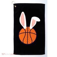 Basketball Easter Rabbit Bunny funny easter day Golf Towel thumb 0