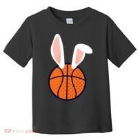 Basketball Easter Rabbit Bunny funny easter day Toddler T-Shirt thumb 0