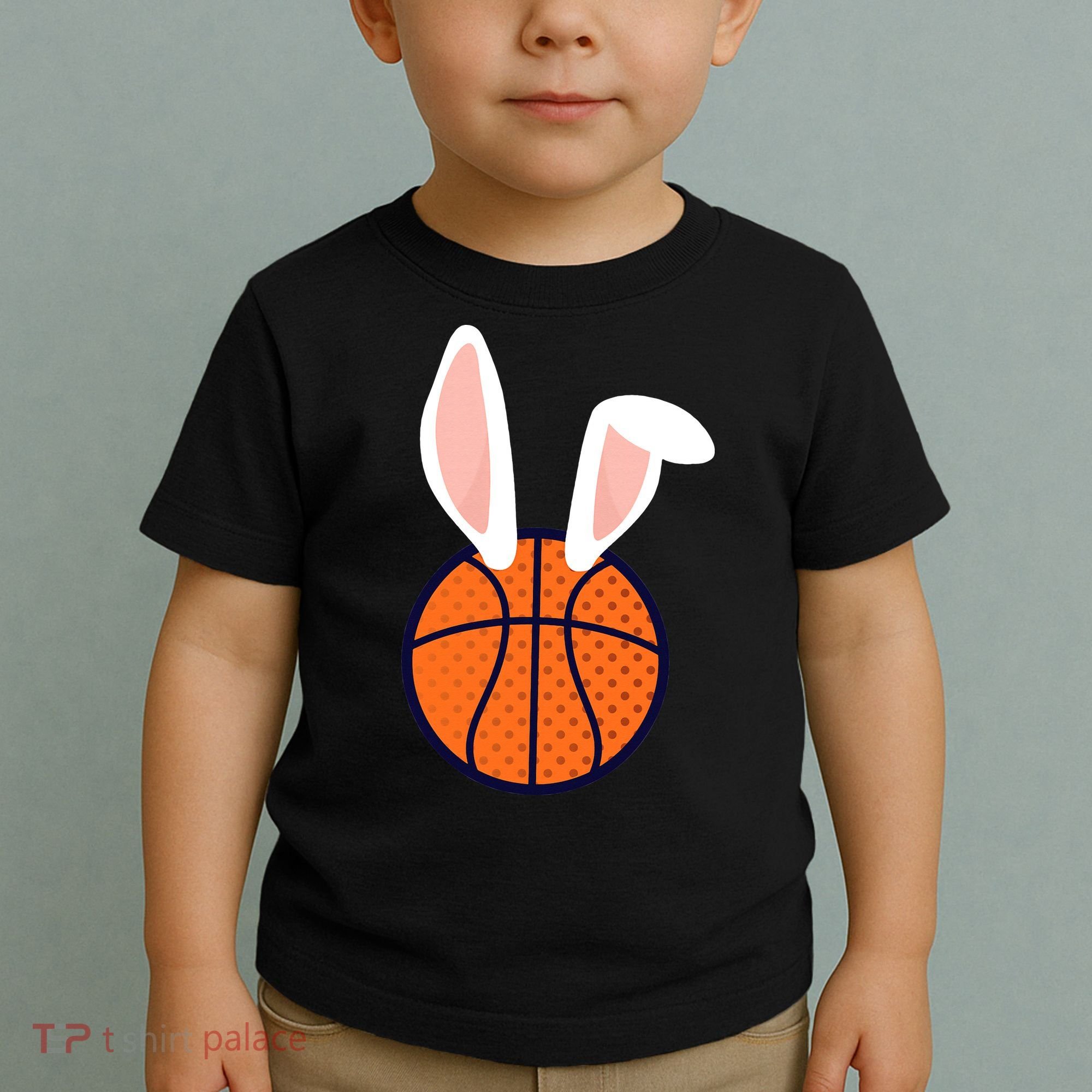 Basketball Easter Rabbit Bunny funny easter day Toddler T-Shirt