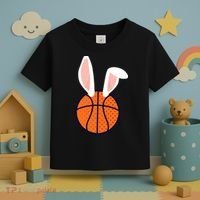 Basketball Easter Rabbit Bunny funny easter day Toddler T-Shirt thumb 3