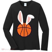 Basketball Easter Rabbit Bunny funny easter day Women's Long Sleeve Shirt thumb 0