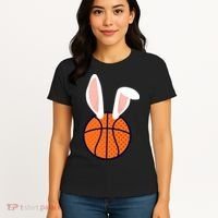Basketball Easter Rabbit Bunny funny easter day Women's T-Shirt thumb 4