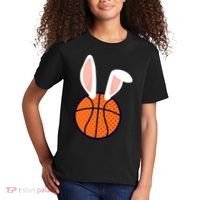 Basketball Easter Rabbit Bunny funny easter day Kids T-Shirt thumb 2