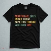 Birthplace Earth Race Human Politics Freedom Religion Love T-Shirt thumb 5