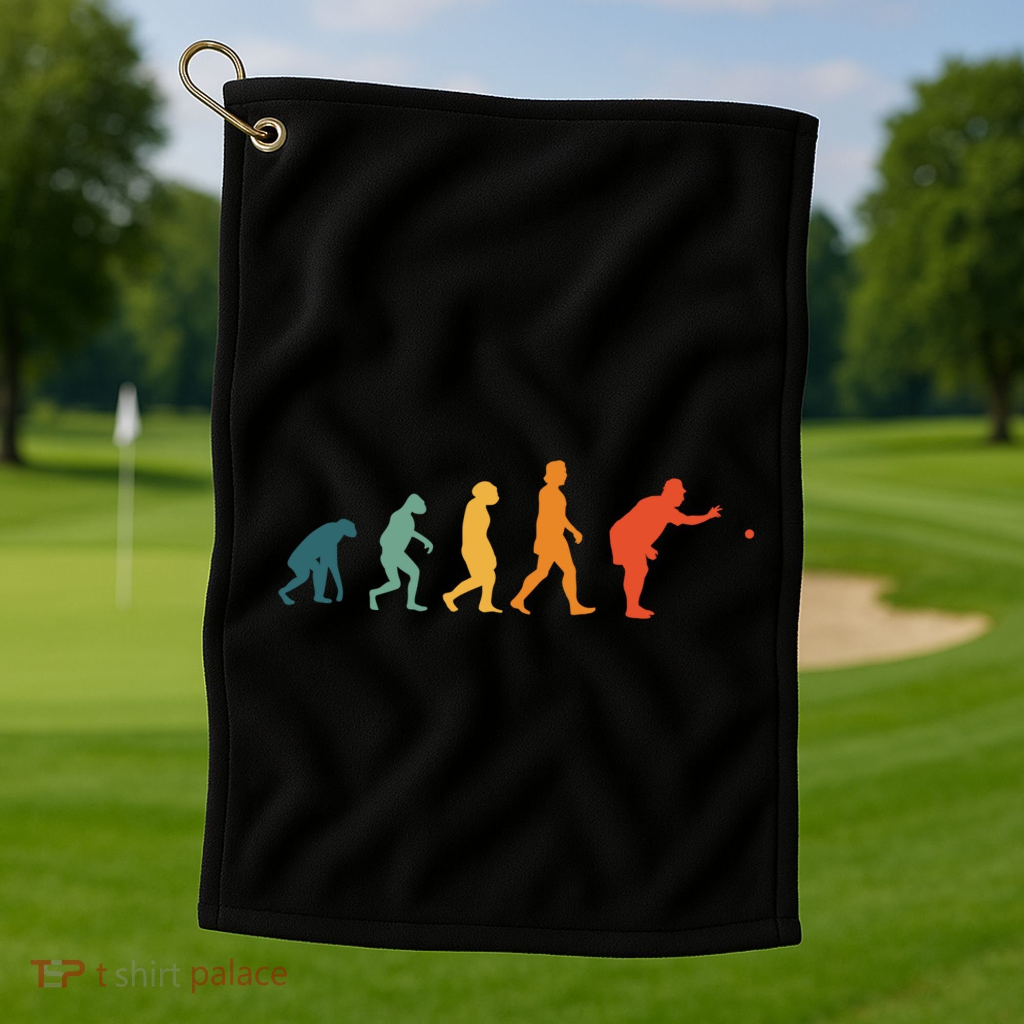 Boccia Evolution Retro Bocce Ball PéTanque Cute Gift Golf Towel