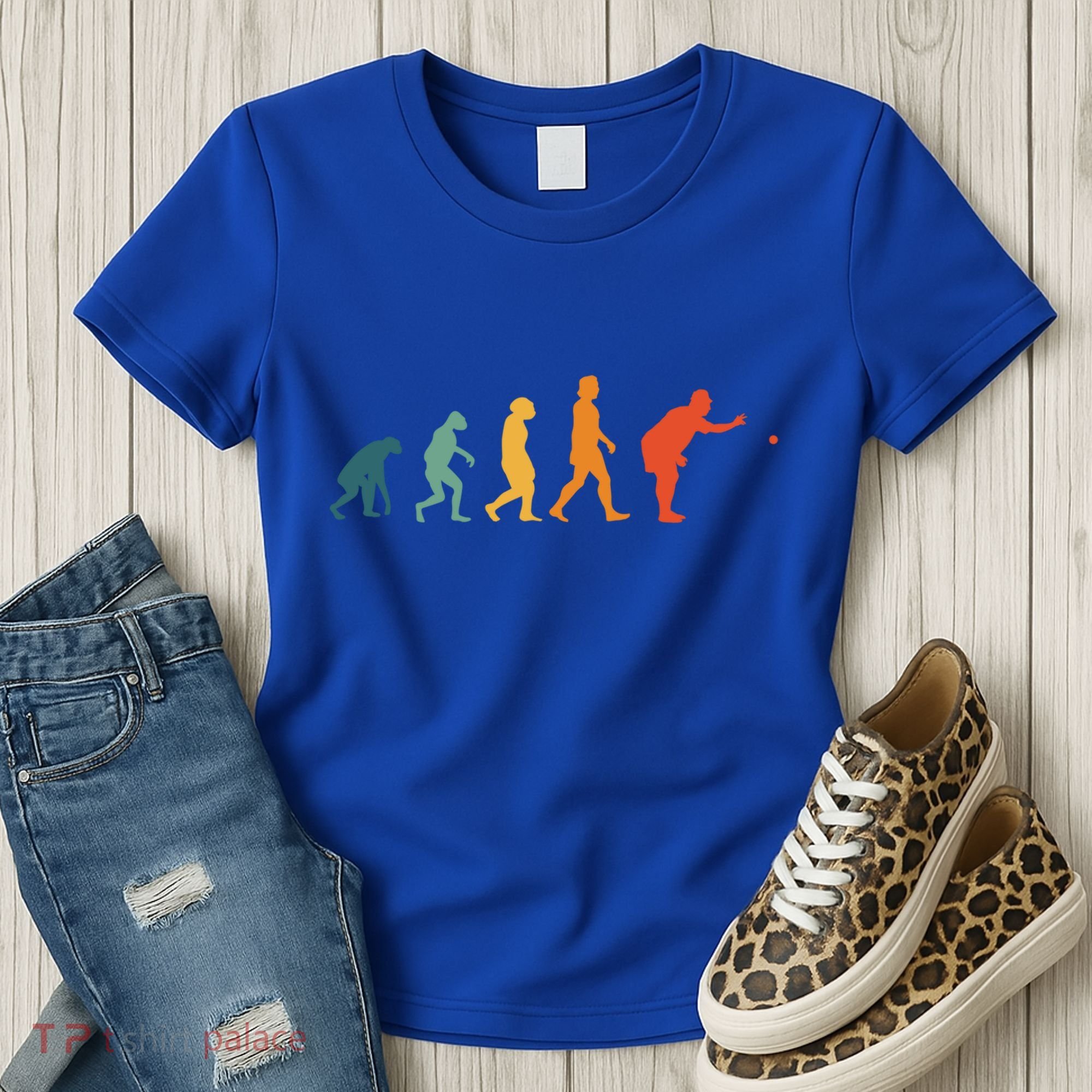 Boccia Evolution Retro Bocce Ball PéTanque Cute Gift Women's T-Shirt