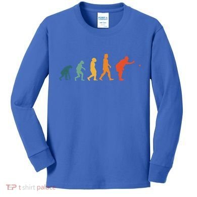 Boccia Evolution Retro Bocce Ball PéTanque Cute Gift Kids Long Sleeve Shirt