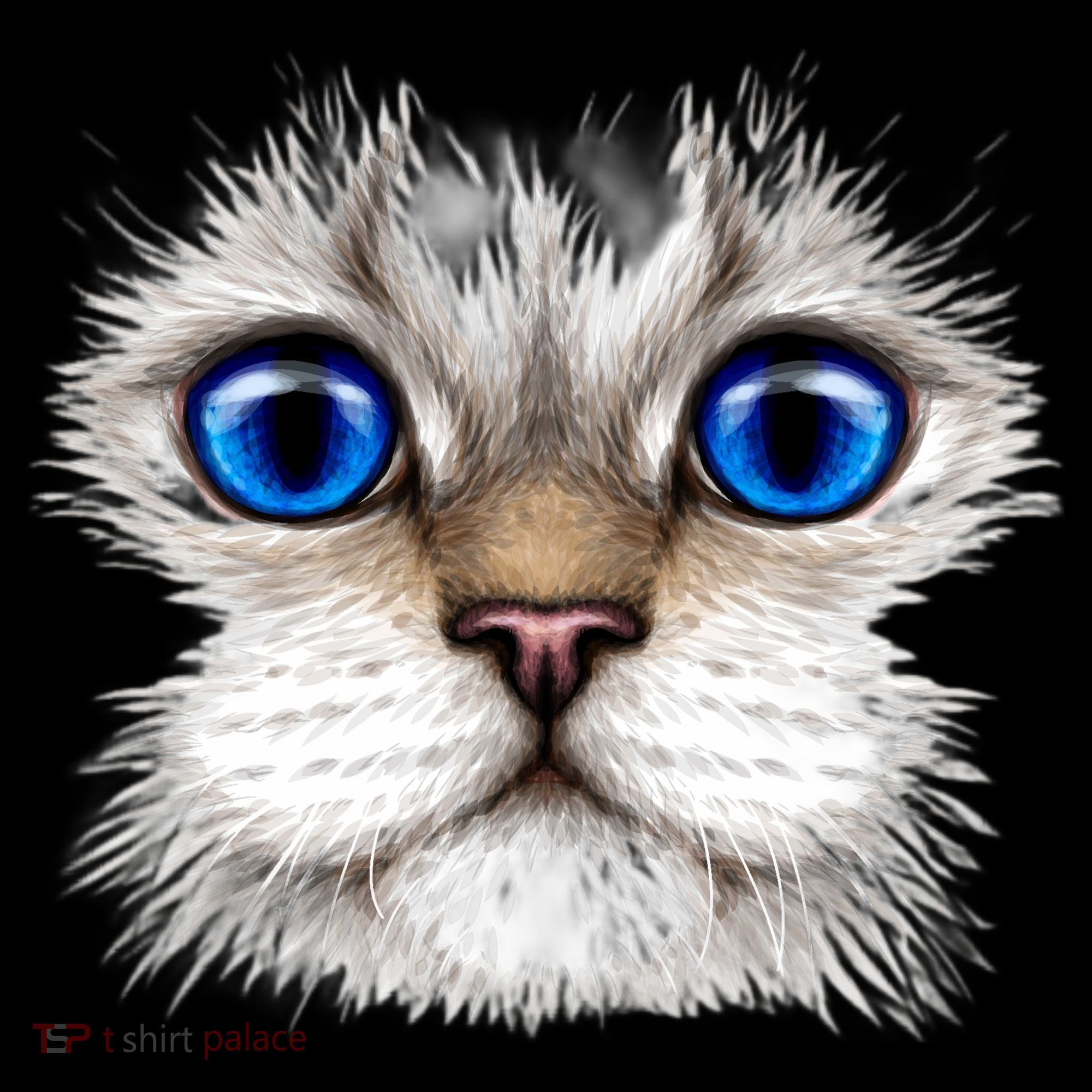 Blue Eyed Realistic Cat Face Tote Bag