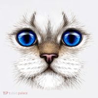 Blue Eyed Realistic Cat Face Toddler T-Shirt thumb 4