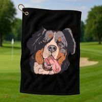 Bernese Mountain Dog Golf Towel thumb 1