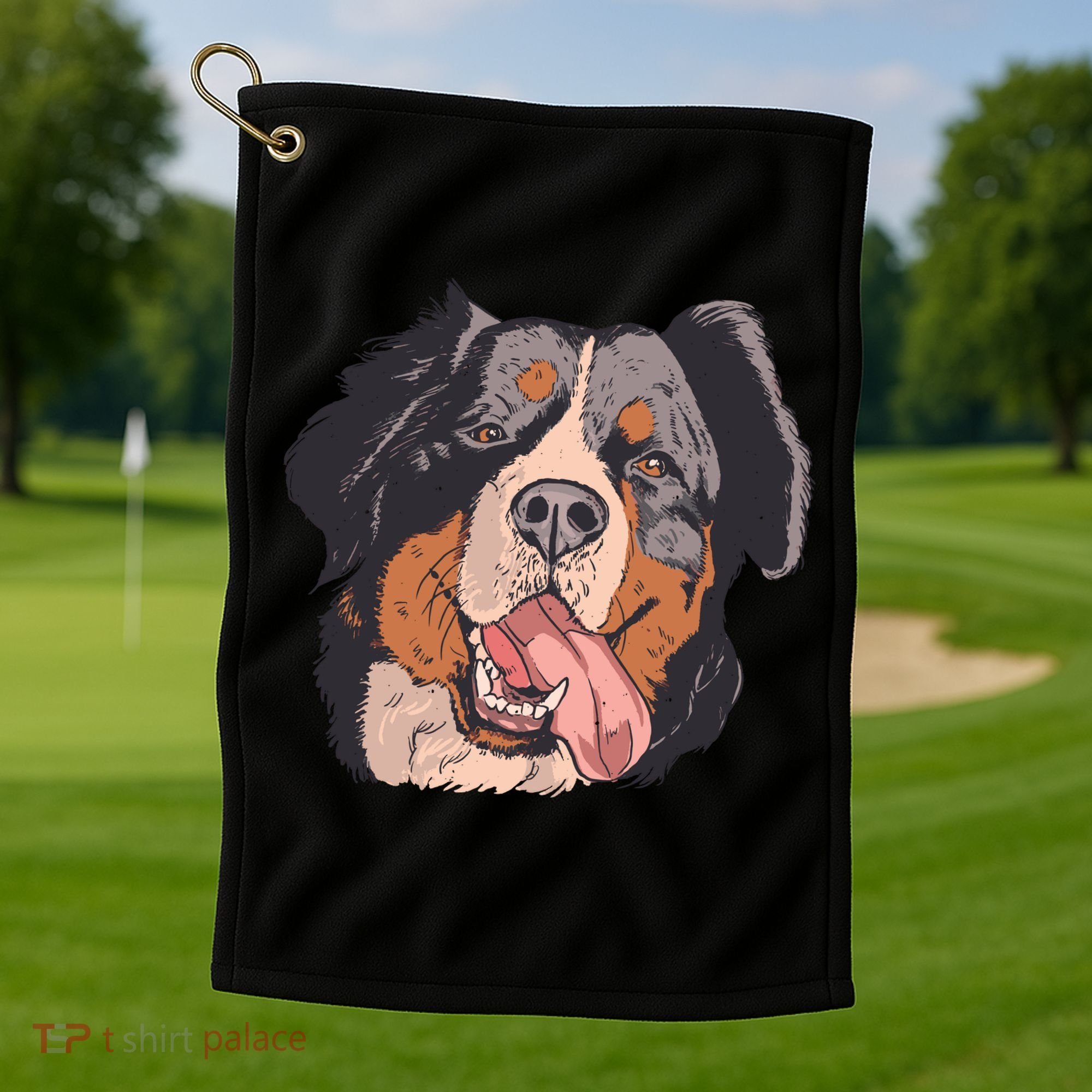 Bernese Mountain Dog Golf Towel