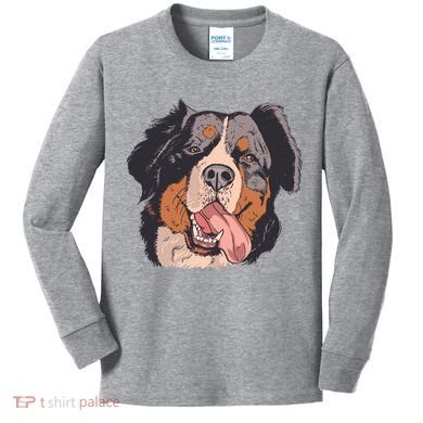 Bernese Mountain Dog Kids Long Sleeve Shirt