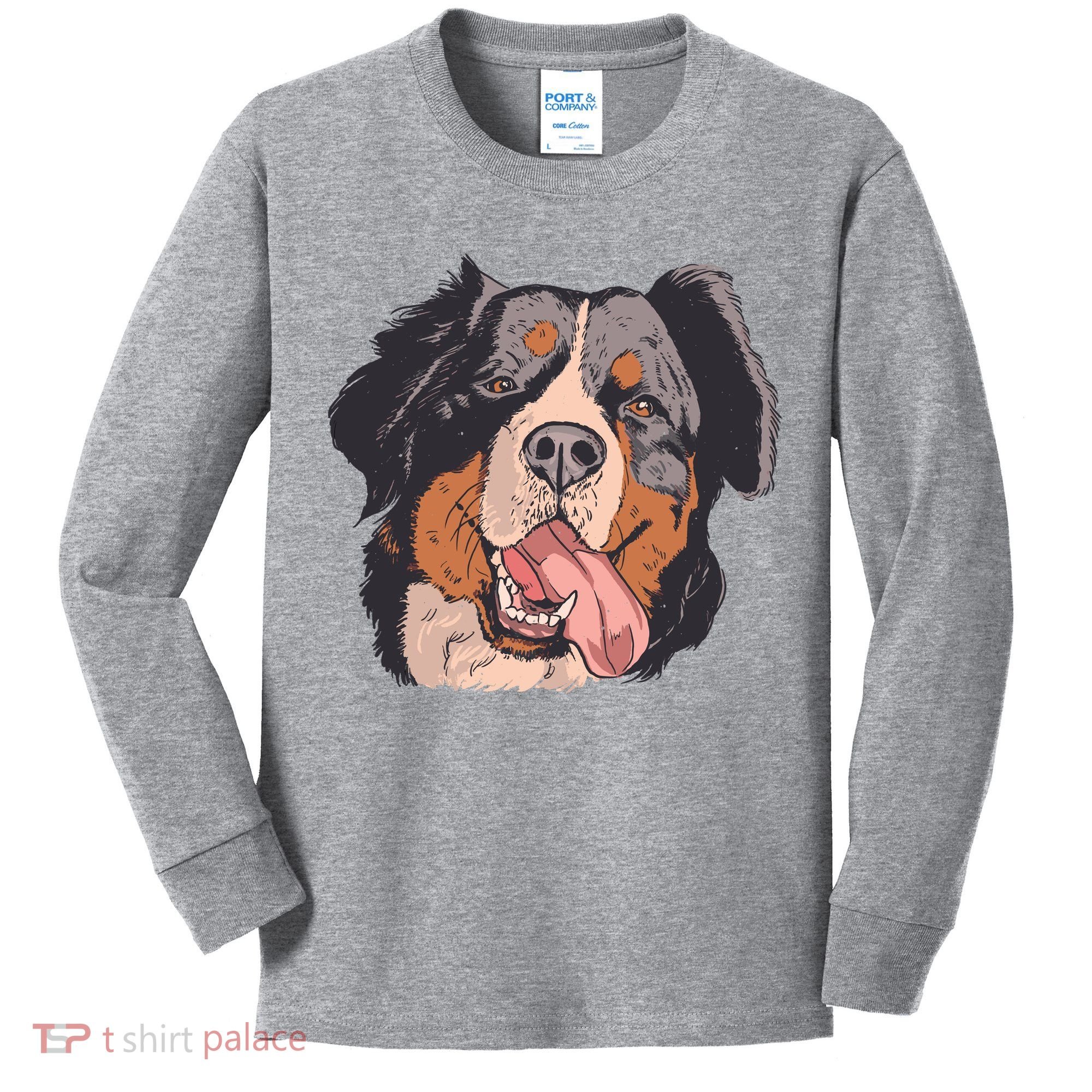 Bernese Mountain Dog Kids Long Sleeve Shirt