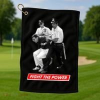 Bernie Sanders Fight The Power Golf Towel thumb 1