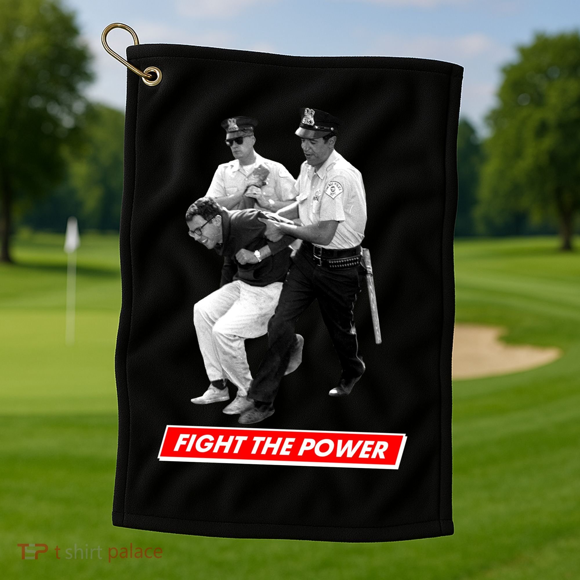 Bernie Sanders Fight The Power Golf Towel