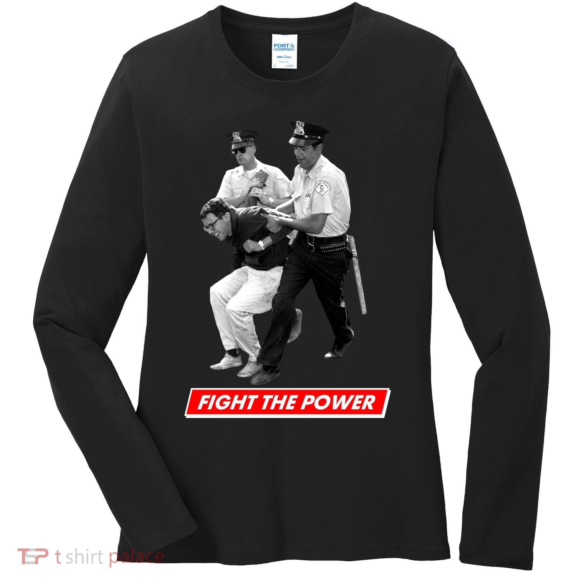 Bernie Sanders Fight The Power Women's Long Sleeve Shirt