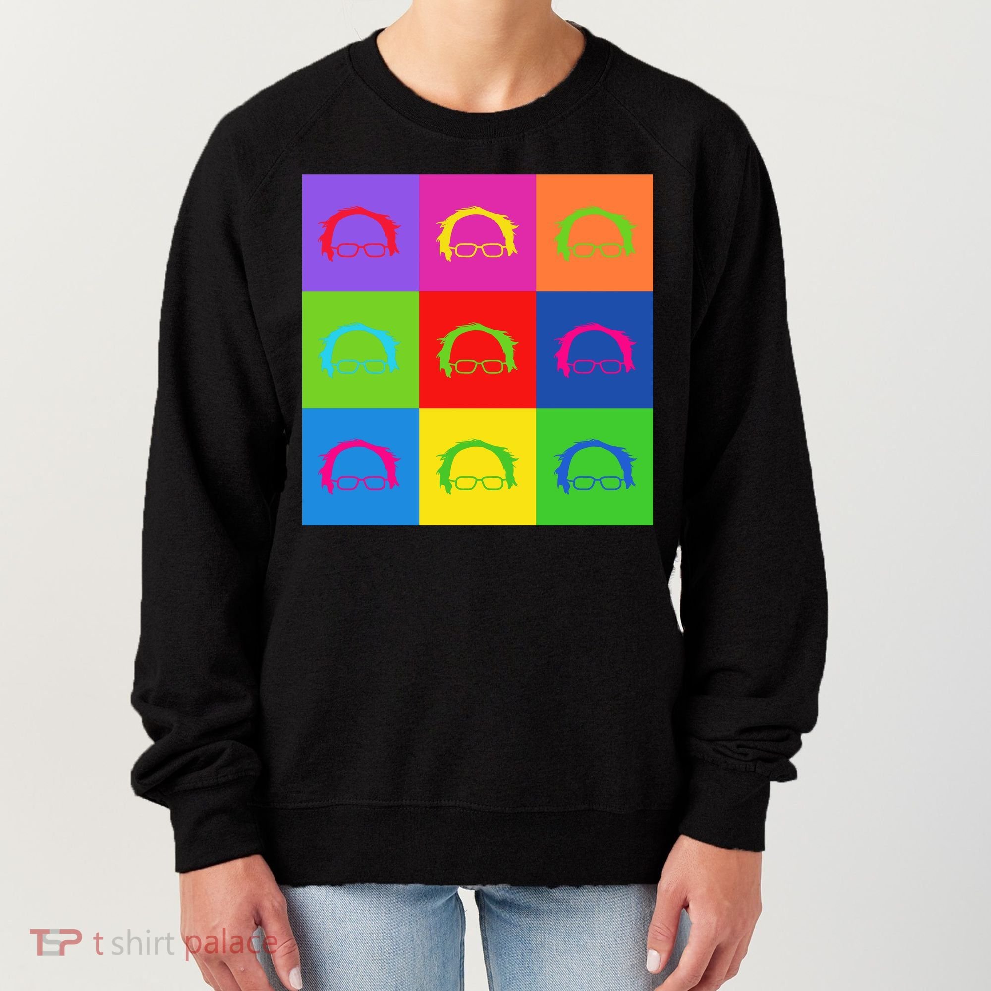 Bernie Sanders Hair Minimalist Pop Art Women's Sweatshirt