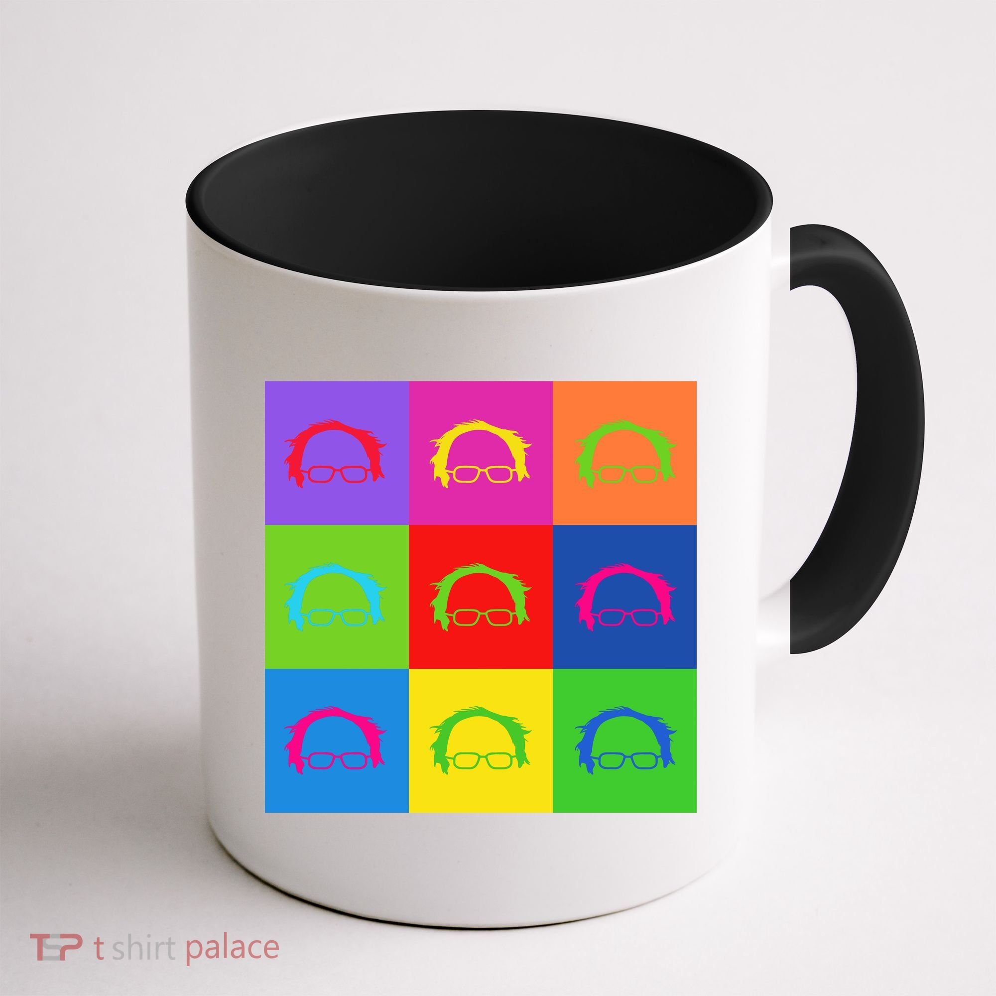 Bernie Sanders Hair Minimalist Pop Art Coffee Mug