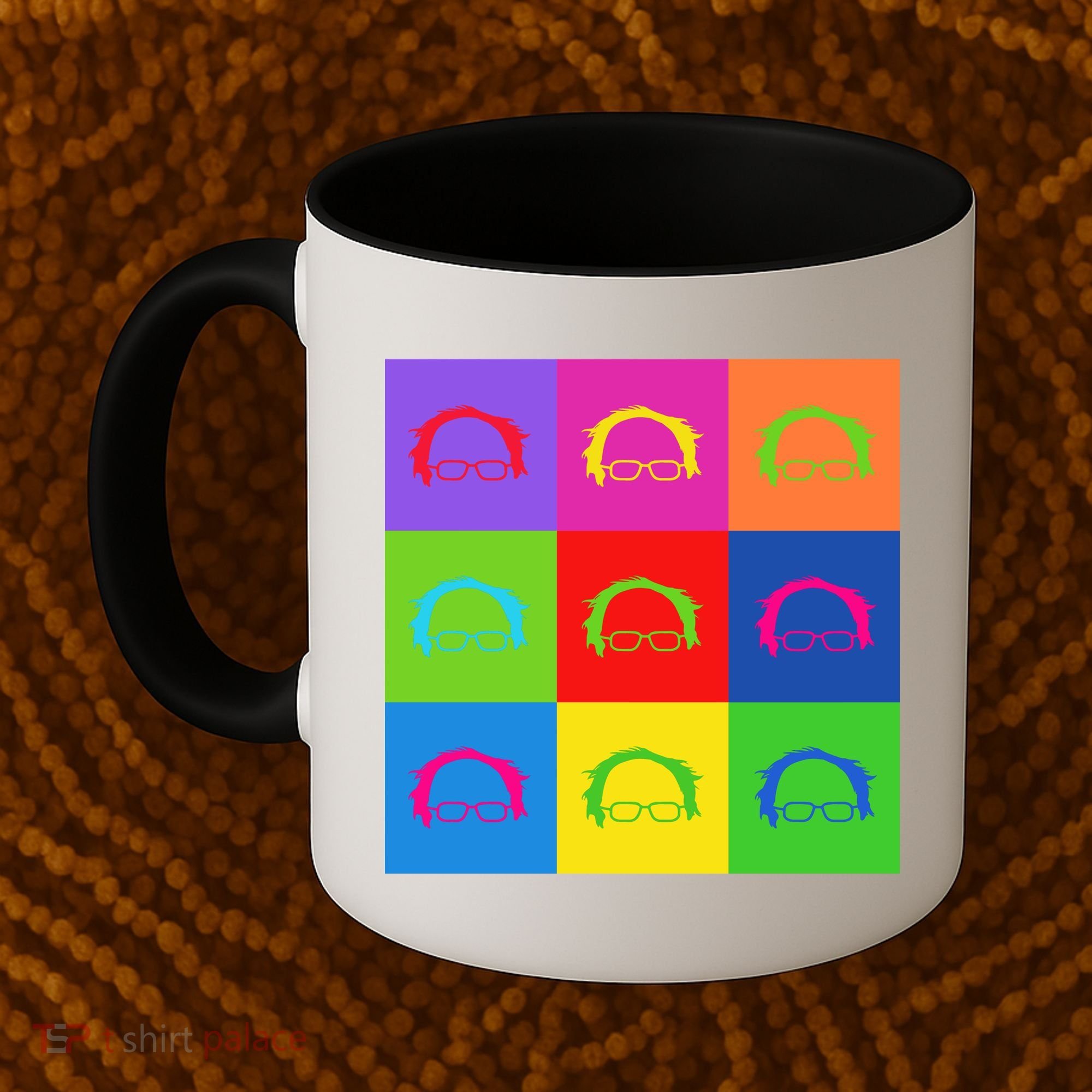 Bernie Sanders Hair Minimalist Pop Art Coffee Mug