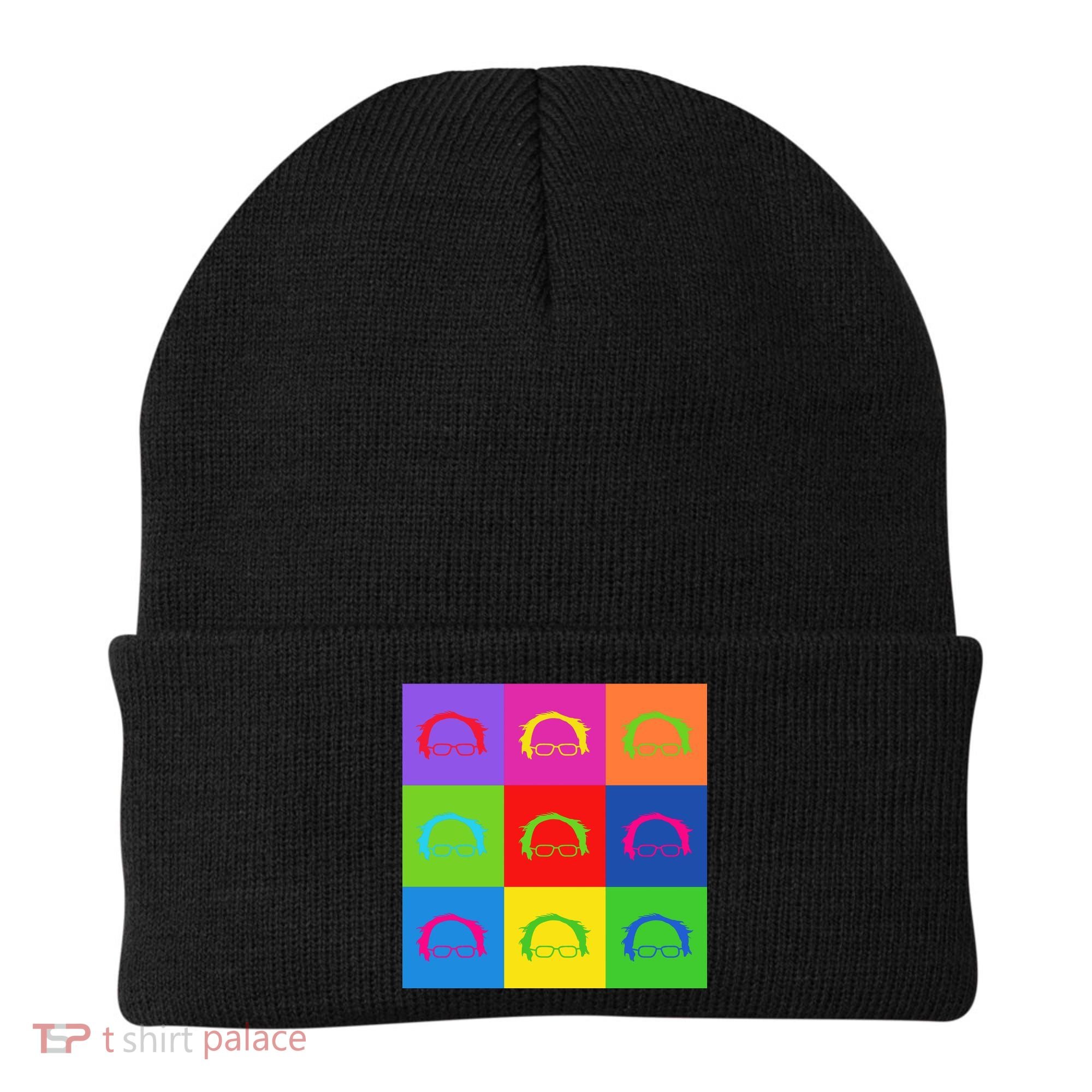 Bernie Sanders Hair Minimalist Pop Art Beanie