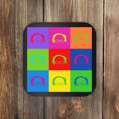 Bernie Sanders Hair Minimalist Pop Art Coaster