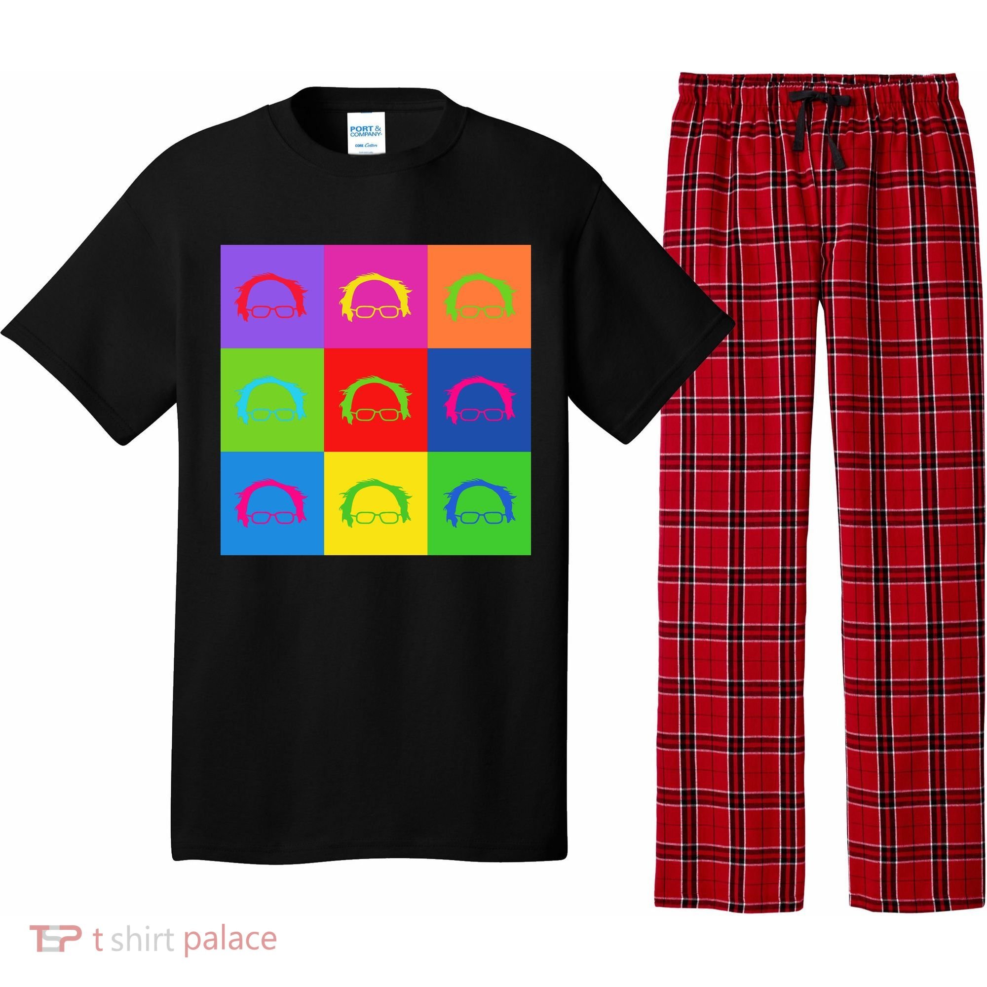 Bernie Sanders Hair Minimalist Pop Art Pajama Set