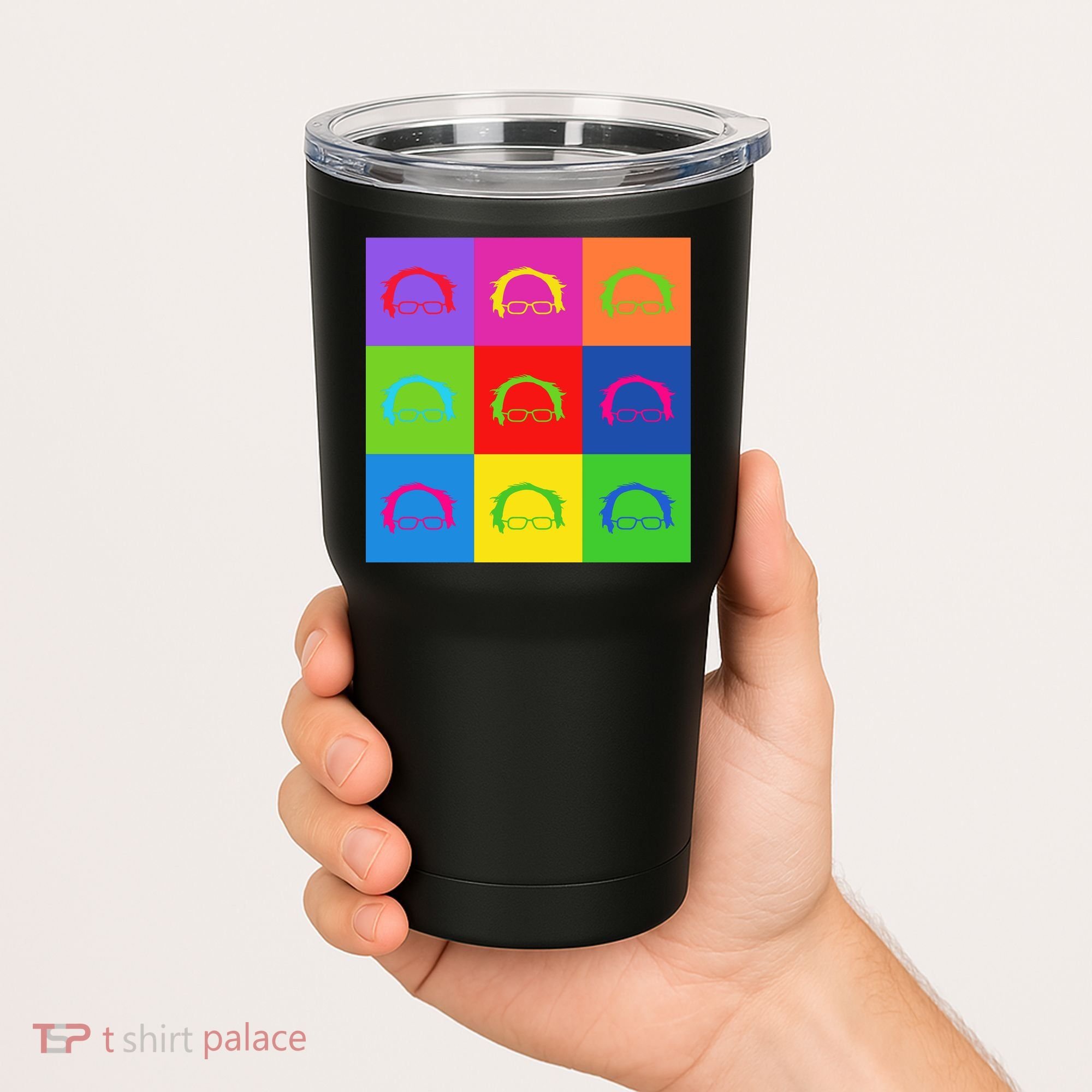 Bernie Sanders Hair Minimalist Pop Art Tumbler
