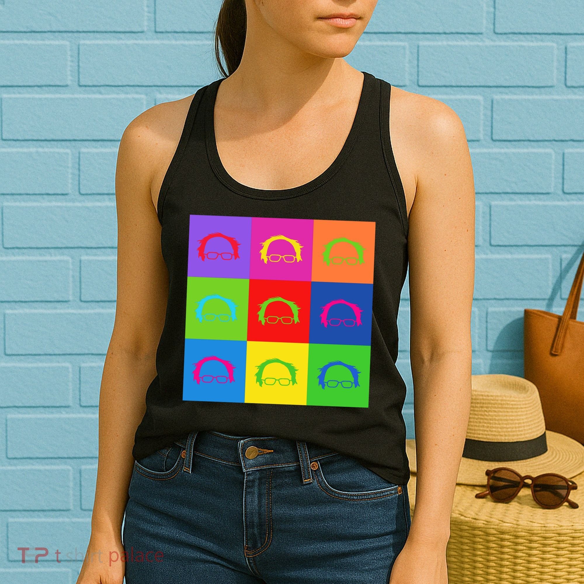 Bernie Sanders Hair Minimalist Pop Art Women's Tank Top