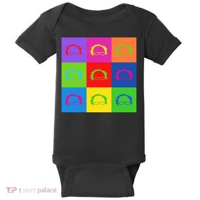 Bernie Sanders Hair Minimalist Pop Art Baby Bodysuit