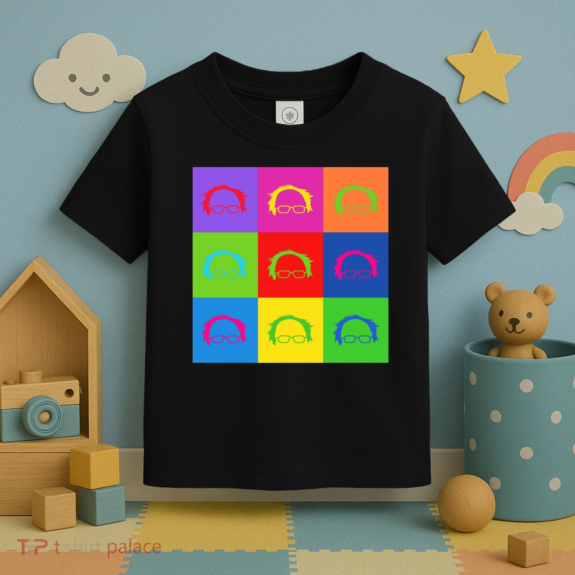 Bernie Sanders Hair Minimalist Pop Art Toddler T-Shirt