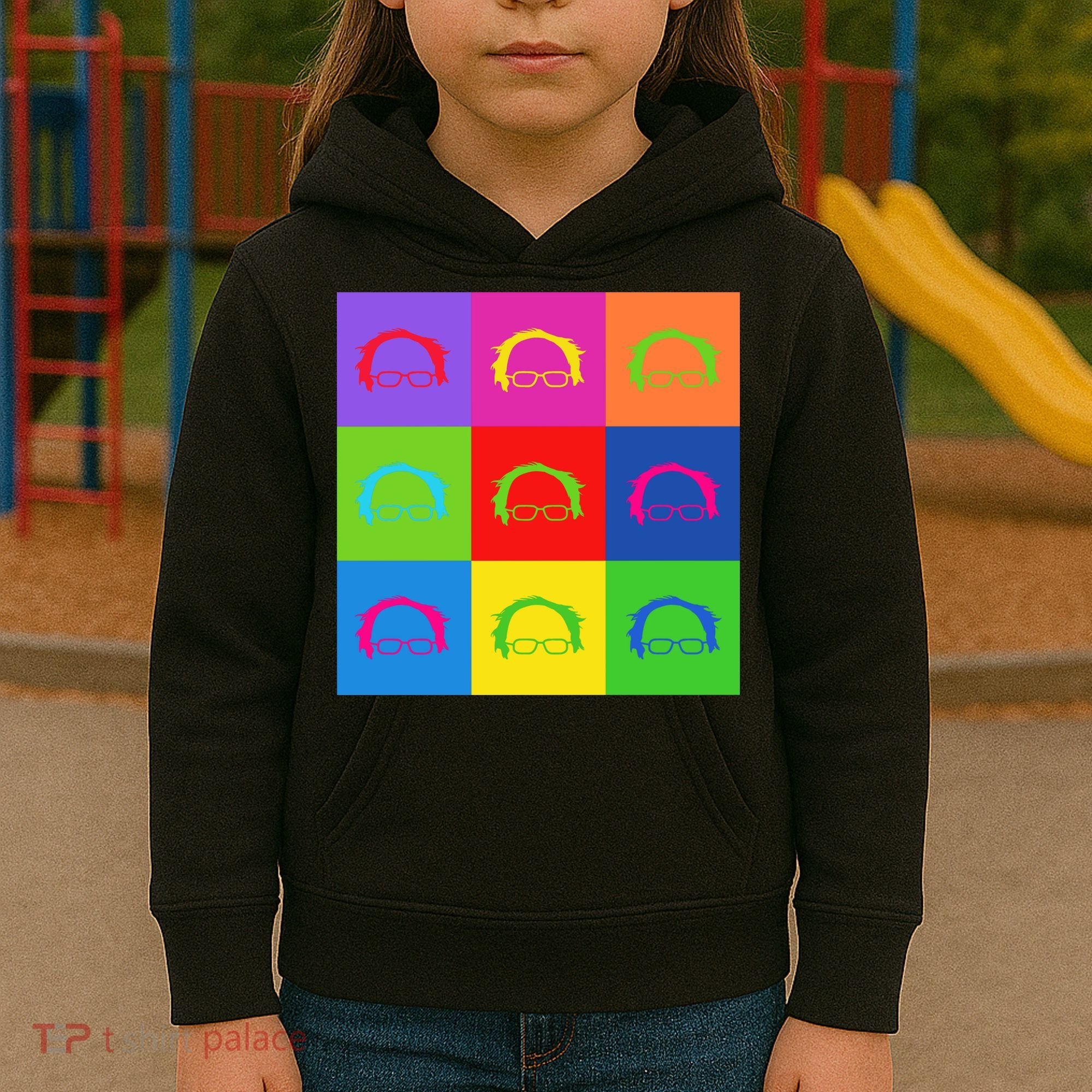 Bernie Sanders Hair Minimalist Pop Art Kids Hoodie